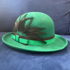 Vintage Green Doeskin Felt Hat